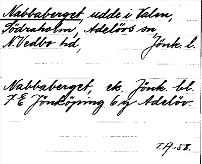 Bild på arkivkortet för arkivposten Nabbaberget