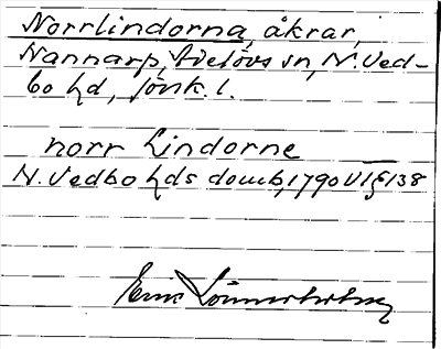 Bild på arkivkortet för arkivposten Norrlindorna