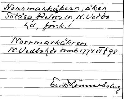 Bild på arkivkortet för arkivposten Norrmarkåkern
