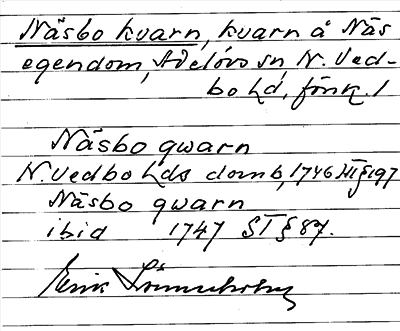 Bild på arkivkortet för arkivposten Näsbo kvarn