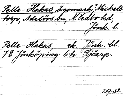Bild på arkivkortet för arkivposten Pelle-Hakas