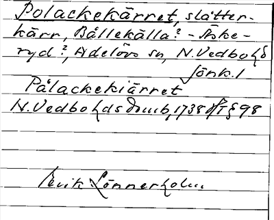 Bild på arkivkortet för arkivposten Polackekärret