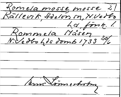 Bild på arkivkortet för arkivposten Romela mosse
