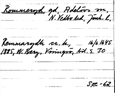 Bild på arkivkortet för arkivposten Rommeryd