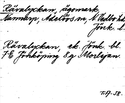 Bild på arkivkortet för arkivposten Rävalyckan