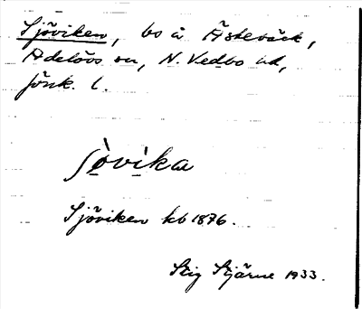 Bild på arkivkortet för arkivposten Sjöviken