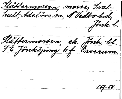 Bild på arkivkortet för arkivposten Slåttermossen