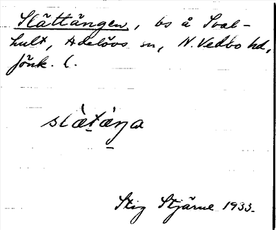 Bild på arkivkortet för arkivposten Slättängen