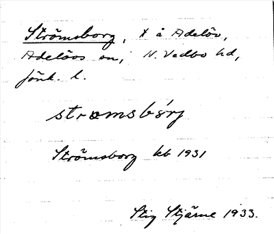Bild på arkivkortet för arkivposten Strömsborg