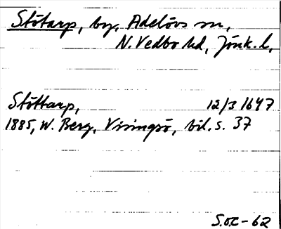 Bild på arkivkortet för arkivposten Stötarp