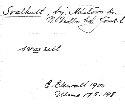 Bild på arkivkortet för arkivposten Svalhult