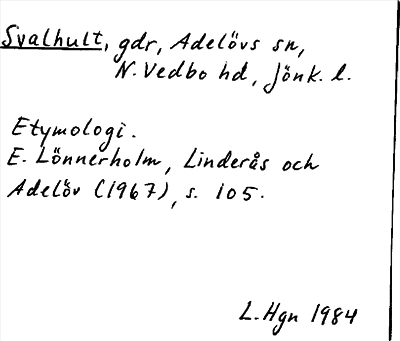 Bild på arkivkortet för arkivposten Svalhult