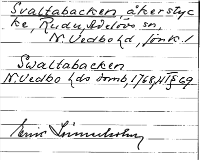 Bild på arkivkortet för arkivposten Svaltabacken
