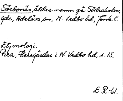Bild på arkivkortet för arkivposten Sörbonäs