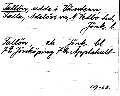 Bild på arkivkortet för arkivposten Tallön