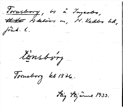 Bild på arkivkortet för arkivposten Tornsborg