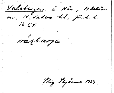 Bild på arkivkortet för arkivposten Valsbergen
