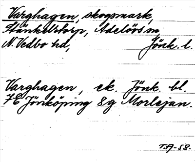 Bild på arkivkortet för arkivposten Varghagen