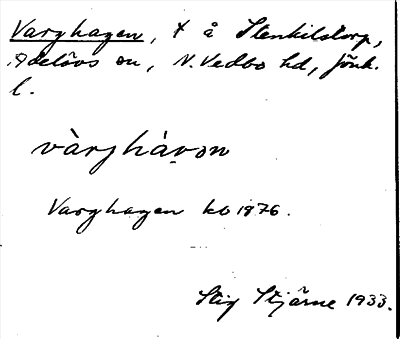 Bild på arkivkortet för arkivposten Varghagen
