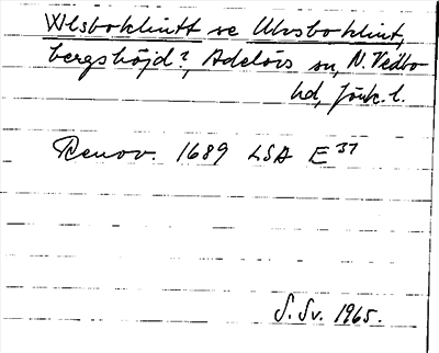 Bild på arkivkortet för arkivposten Wlsboklintt, se Ulvsboklint