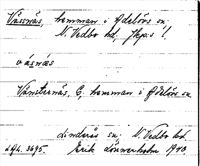 Bild på arkivkortet för arkivposten Vässnäs