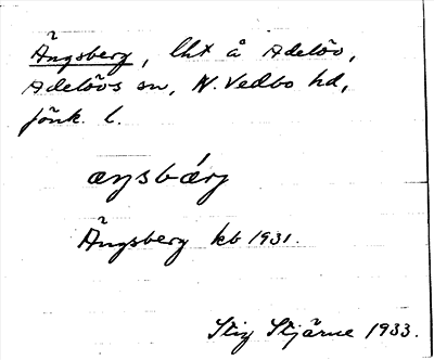 Bild på arkivkortet för arkivposten Ängsberg