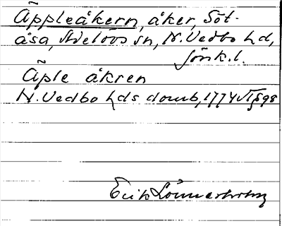 Bild på arkivkortet för arkivposten Äppleåkern