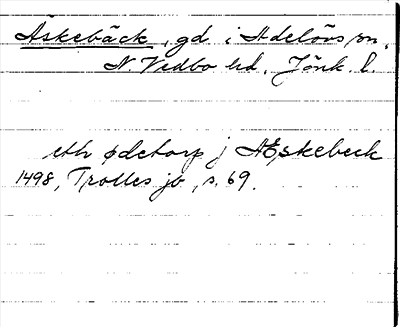Bild på arkivkortet för arkivposten Äskebäck