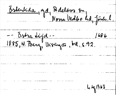 Bild på arkivkortet för arkivposten Österlida