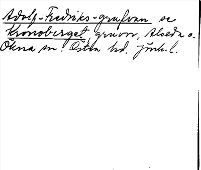 Bild på arkivkortet för arkivposten Adolfs-Fredriks-grufvan, se Kronoberget