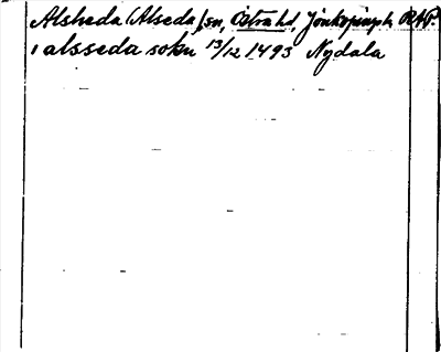 Bild på arkivkortet för arkivposten Alsheda