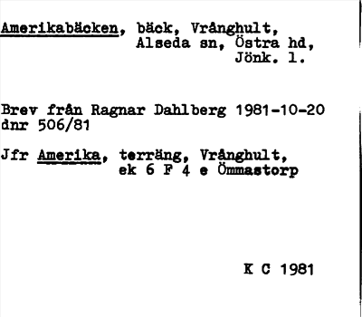 Bild på arkivkortet för arkivposten Amerikabäcken