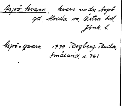 Bild på arkivkortet för arkivposten Aspö kvarn
