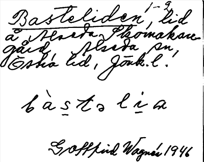 Bild på arkivkortet för arkivposten Basteliden