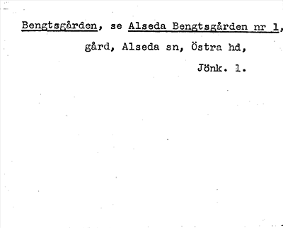 Bild på arkivkortet för arkivposten Bengtsgården, se Alseda Bengtsgården