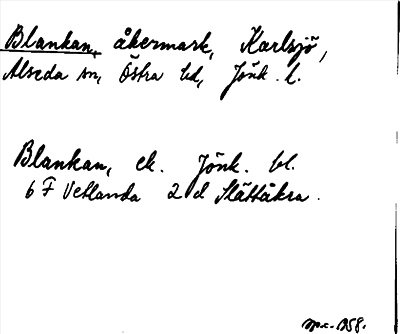 Bild på arkivkortet för arkivposten Blankan