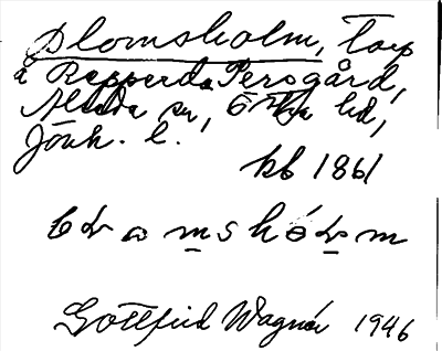 Bild på arkivkortet för arkivposten Blomsholm