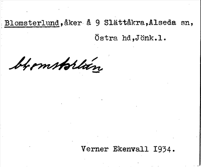 Bild på arkivkortet för arkivposten Blomsterlund