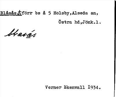 Bild på arkivkortet för arkivposten Blåsås