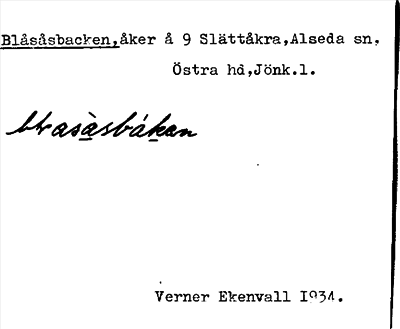 Bild på arkivkortet för arkivposten Blåsåsbacken