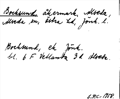 Bild på arkivkortet för arkivposten Bocksund