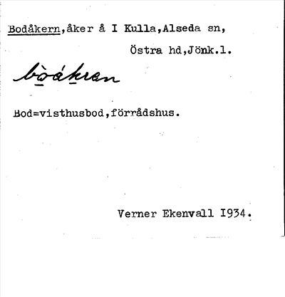 Bild på arkivkortet för arkivposten Bodåkern