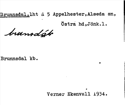 Bild på arkivkortet för arkivposten Brunnsdal