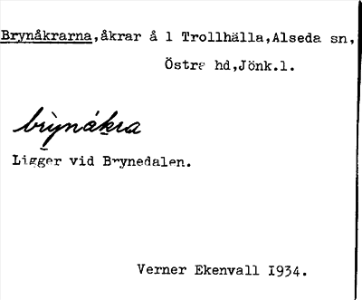 Bild på arkivkortet för arkivposten Brynåkrarna