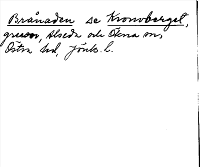 Bild på arkivkortet för arkivposten Brånaden, se Kronoberget