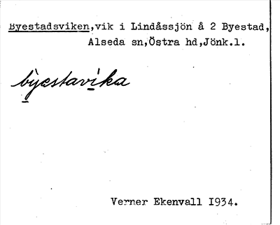 Bild på arkivkortet för arkivposten Byestadsviken