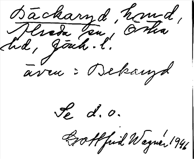 Bild på arkivkortet för arkivposten Bäckaryd