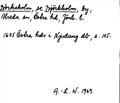 Bild på arkivkortet för arkivposten Börkeholm, se Björkholm
