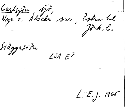 Bild på arkivkortet för arkivposten Carlsjön