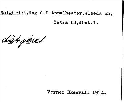 Bild på arkivkortet för arkivposten Dalgärdet